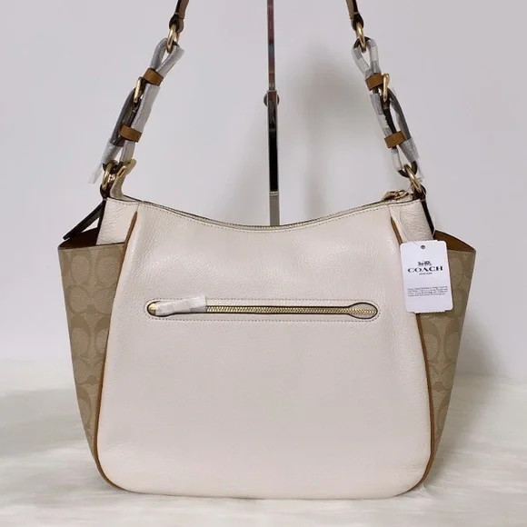 New💃Coach Rori Shoulder Bag Colorblock Signature Canvas - Picture 7 of 11